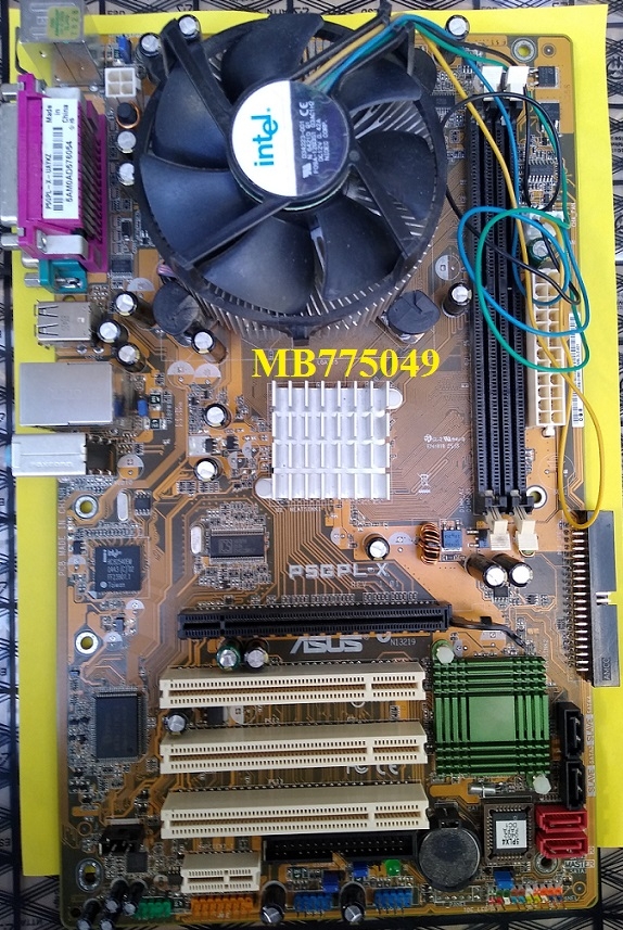 ASUS P5GPL-X Socket 775 Mainboard, Heatsink CPU Fan A1 Used