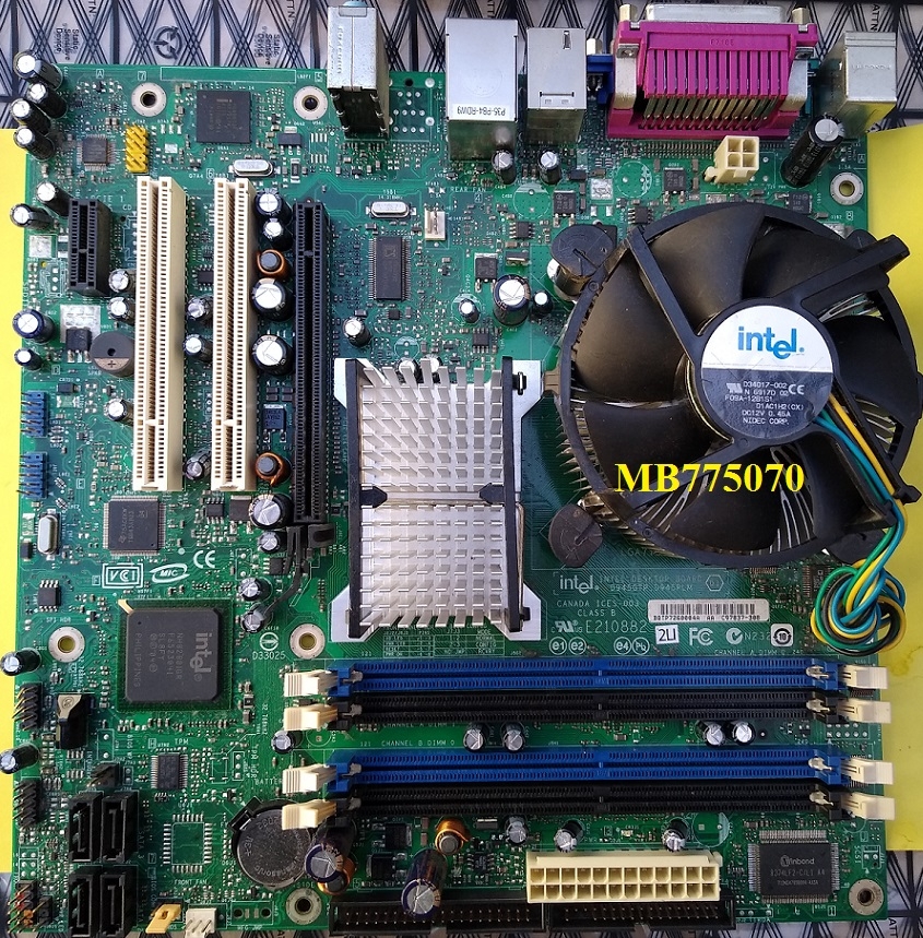 Intel D945GTP C97837-308 Socket 775 Mainboard with Intel Pentium D  CPU installed (Heatsink CPU Fan)