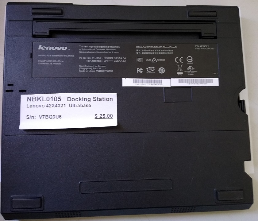 ThinkPad X60 1706-49J + X6 UltraBase （Right side view
