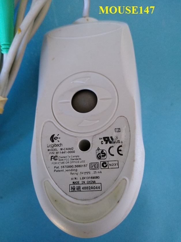 Logitech M-CAA42 (811441-0000) - PS/2 2-Button Ball Mouse - White