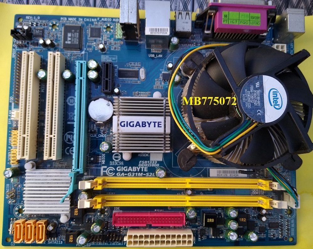 Gigabyte GA-G31M-S2L Socket 775 Mainboard with Intel Q6600 Processor  installedr