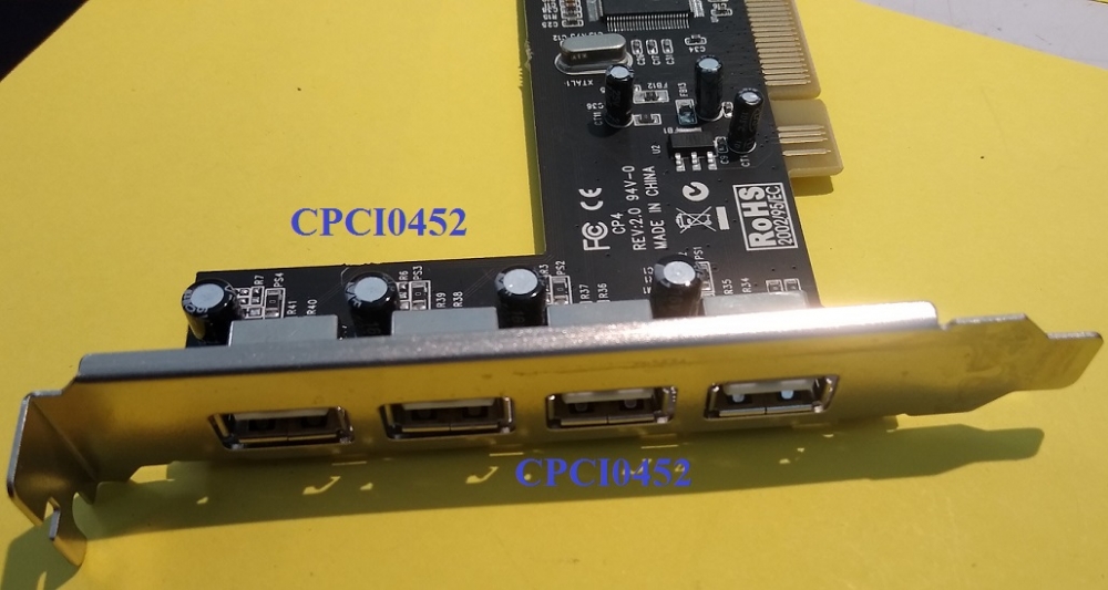 VIA Technologies VT6212L Four Port PCI USB 2.0 Controller | A1.